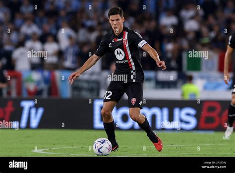 Monzas Italian Midfielder Matteo Pessina Controls The Ball During The