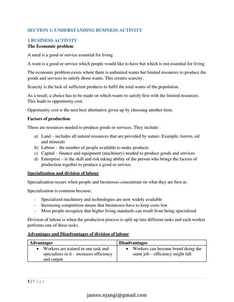 Igcse Gcse Accounting Revision Notes Igcse Business 6