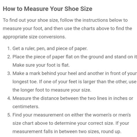 How To Measure Your Shoe Size. - Gem