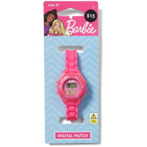 Barbie Kids Silicone Digital Watch Pink Big W