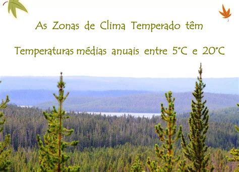 O Clima Temperado - Apresentação - As Zonas de Clima Temperado - Economia da Natureza ...