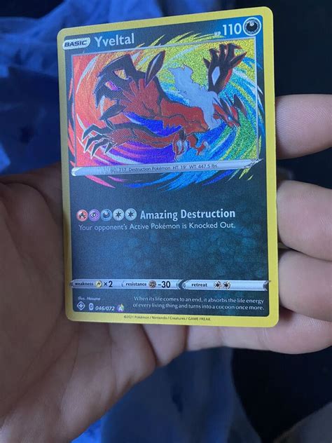 Yveltal Shining Fates Amazing Rare Holo Pokemon Card Ebay