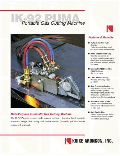 Cuttingmachinetorches Koike Pdf Catalogs Technical