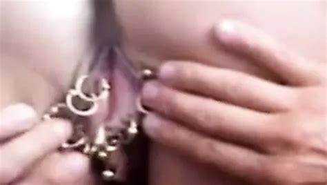 Pierced Wife With Heavy Pussy Rings Pierced Labia Xhamster