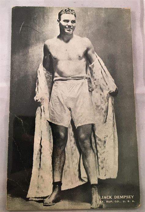 Jack Dempsey 1920s Boxing Exhibit Card Blank Back Very H