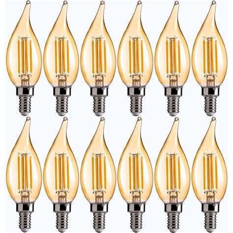 FLSNT 40-Watt Dimmable CA11 E12 LED Candelabra Bulbs, Dimmable LED ...