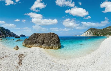 Premium Photo | Petani beach kefalonia greece panorama