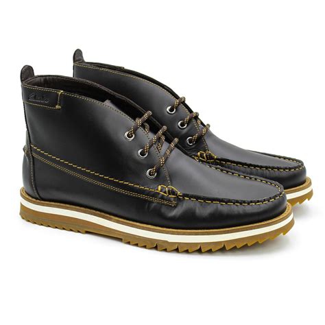 Купить Мужские высокие топсайдеры Clarks, цвет коричневый, Модель ...