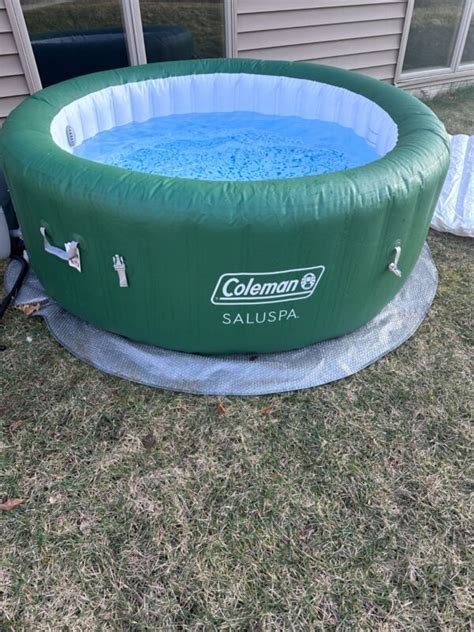 Coleman Saluspa 6 Person Inflatable Hot Tub Spa Green Tub Cover Only For Sale From United States