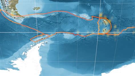 Scotia Tectonic Plate Featured & Animated Against The Global Topographic Map In The Mollweide ...