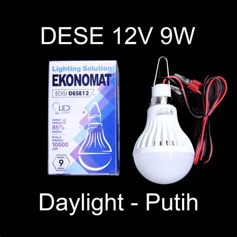 jual lampu led dc  volt  volt ekonomat dese  watt  watt aki