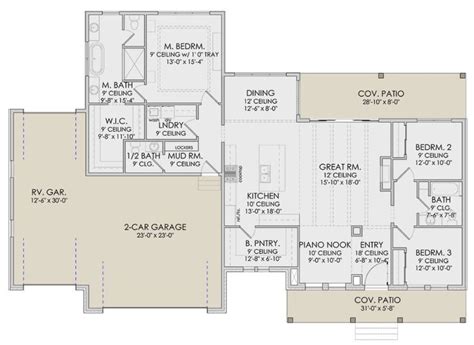 House Plan Modern Farmhouse Plan Square Feet