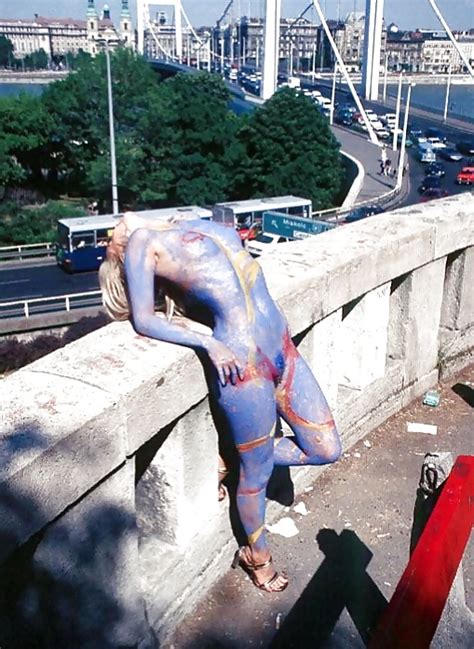 Naked Body Art Girl In Public