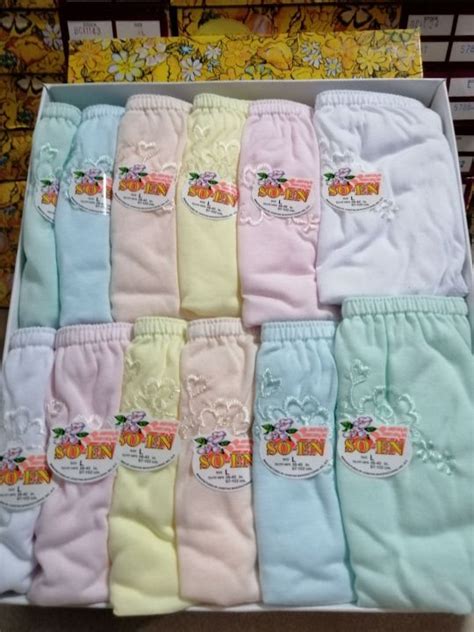 SOEN PANTY EMBROIDERED BCI BIKINI 100 ORIGINAL COTTON COD 12PCS 1BOX Lazada PH
