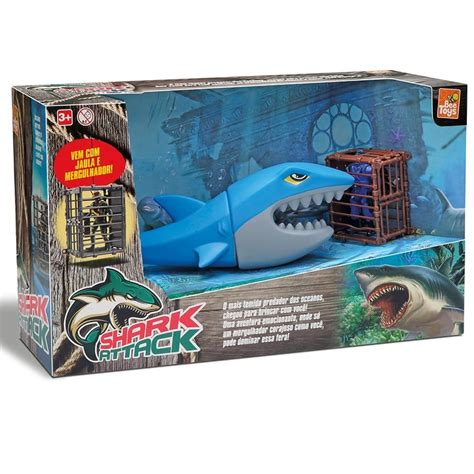 Brinquedo Tubarao - Brinquedo Tubarão Grande De Borracha Shark Attack - Bee Toys - Envio ...