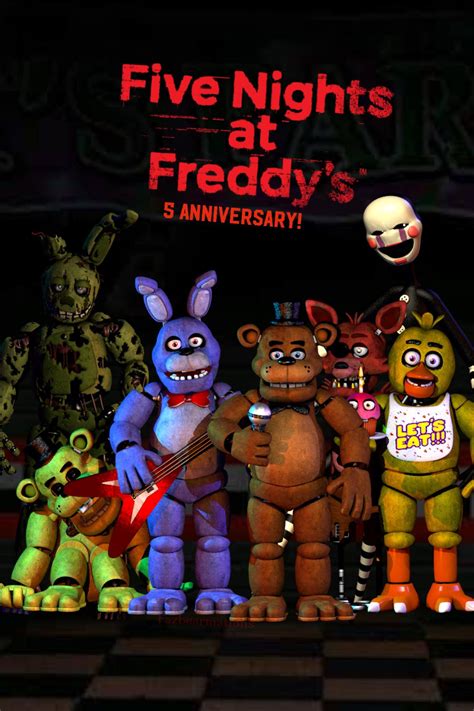 Fnaf 5th Anniversary By Crayzgamerxd On Deviantart