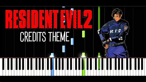 Credits Theme Resident Evil 2 OST Synthesia Piano Tutorial YouTube