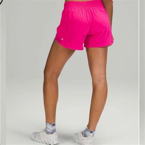 Lululemon Athletica Shorts Nwt Lululemon Sonic Pink Hotty Hot Lr Short Lined Poshmark