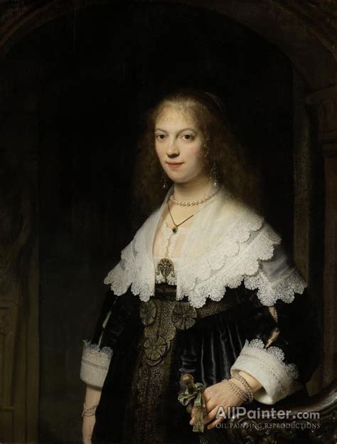 Rembrandt Van Rijn Portrait Of A Woman Possibly Maria Trip Oil