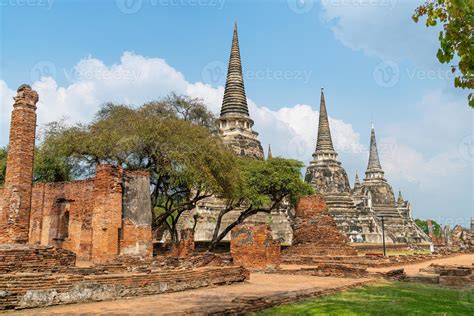 Wat Phra Sri Sanphet Temple In The Precinct Of Sukhothai Historical