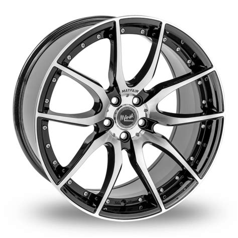 Mania Racing Mayfair Black Polished 20 Wider Rear Alloy Wheels Wheelbase