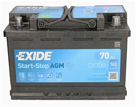 Автомобильный аккумулятор Exide Start-Stop AGM EK700, обзор ...