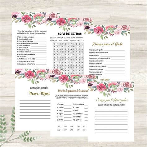 Juegos Para Baby Shower Game For Baby Shower Spanish Baby Shower