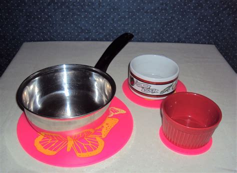 Pink Butterfly Silicone Table Trivet Office Coasters Countertop Hot Pad Table Placemat