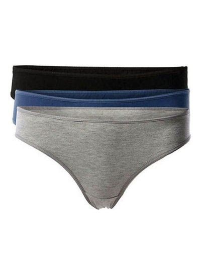 سعر Underwear Pantie Pack of 3 Bikini Panties Plain Multicolour فى مصر نون مصر كان بكام