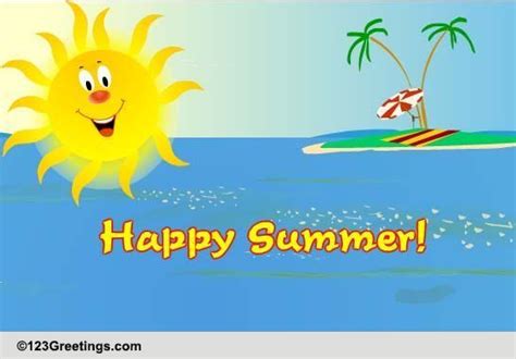 Wishing Summer With Sunny Smiles. Free Happy Summer eCards | 123 Greetings
