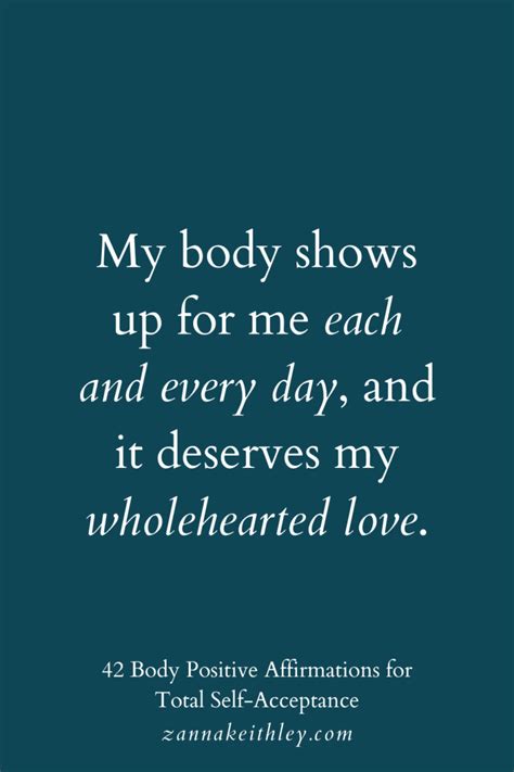 42 Body Positive Affirmations For Total Self Acceptance