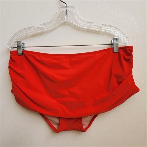 Profile By Gottex Swim Profile By Gottex Orange Swim Bikini Bottom Womens Size 4 High Cut