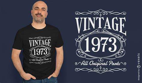 Descarga Vector De Diseño De Camiseta De Cumpleaños Vintage 1973