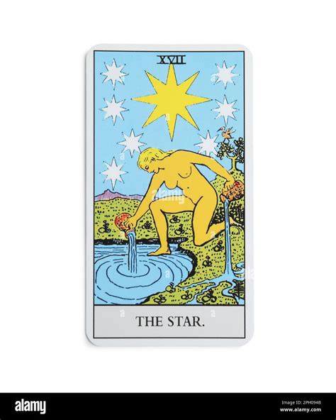 The Star tarot card on white background, top view Stock Photo - Alamy