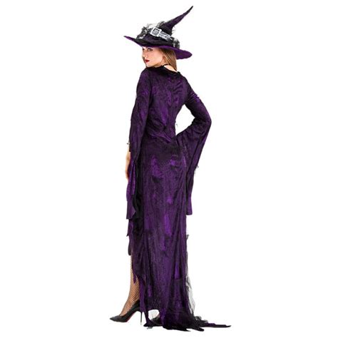 Halloween Costume Purple Swallowtail Witch Costume Magician Party Demo ...