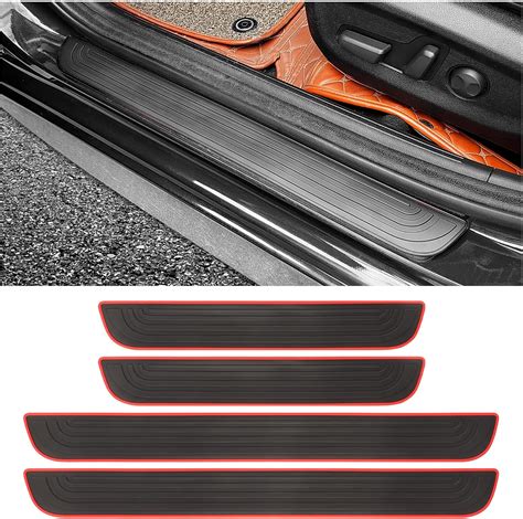 pcs car door sill protector anti scratch rubber edge guards