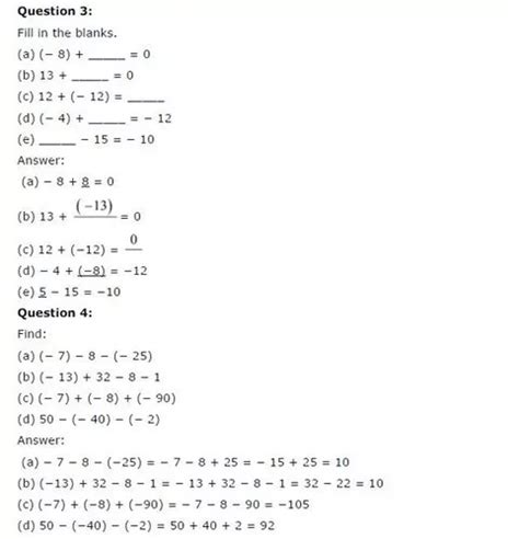 Integers Worksheet For Class 6 Ncert Worksheet Today