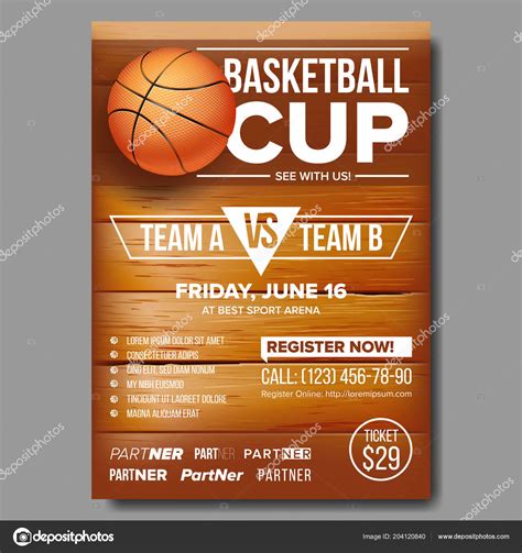 Vector: flyer sport | Basketball Poster Vector. Basketball Ball. Sport
