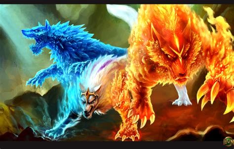 🔥 [50+] Fire and Ice Wolf Wallpapers | WallpaperSafari