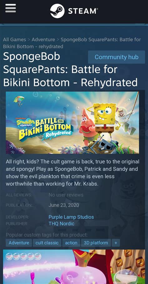 Spongebob Battle For Bikini Bottom Rehydrated Just Got A Release Date On Steam And It S June 23