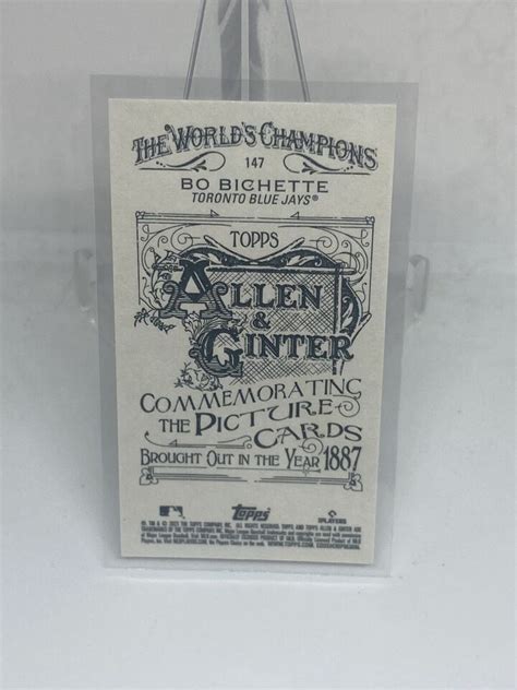 2023 Allen Ginter Mini A G Back 147 Bo Bichette Toronto Blue Jays EBay