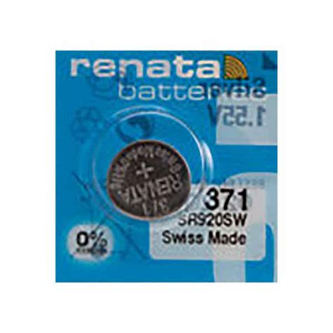 1 x Renata 371 Watch Batteries, 0% MERCURY equivalent SR920SW – Shoptictoc