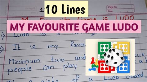 Essay On My Favourite Game Ludo Lines On My Favourite Game Ludo