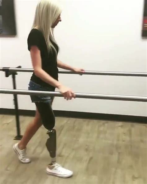 Blonde SAK Learning How To Walk With A Prosthetic ThisVid
