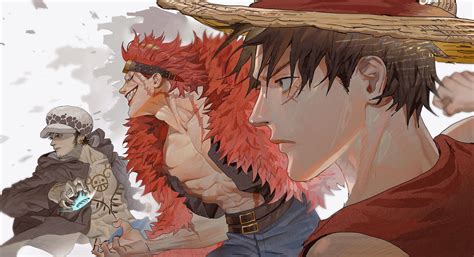 Luffy Kid And Law By Raijonyanyanya By Savageman53 On Deviantart