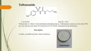 Assay of tolbutamide | PPT