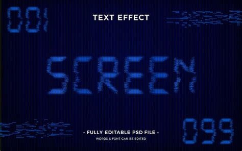 Premium Psd Screen Text Effect