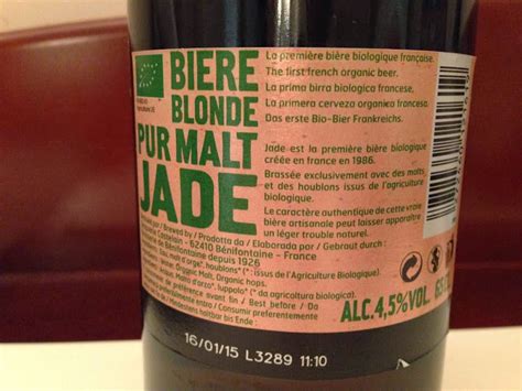 Brasserie Castelain Jade Pur Malt Biere Blonde