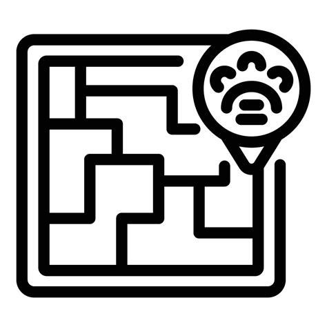 Room Dog Tracker Icon Outline Vector Animal Care Finder 38936162