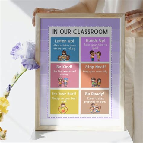 classroom poster classroom decor poster charts early childhood